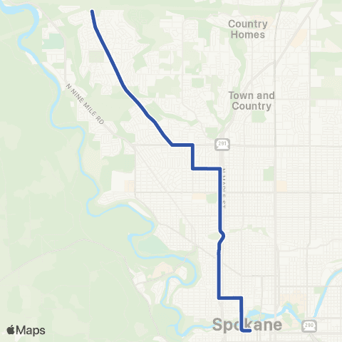 Spokane Transit Maple / Ash map