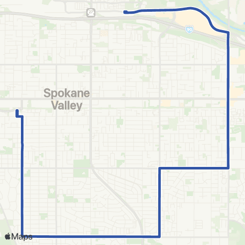 Spokane Transit South Valley map