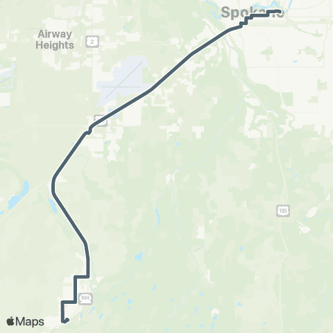 Spokane Transit Cheney map