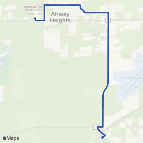 Spokane Transit Airway Heights map