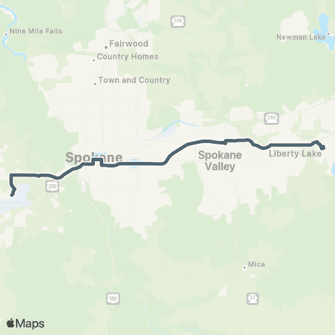 Spokane Transit Valley / Airport map
