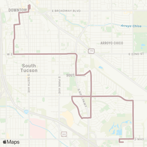 Sun Tran Tucson Marketplace map
