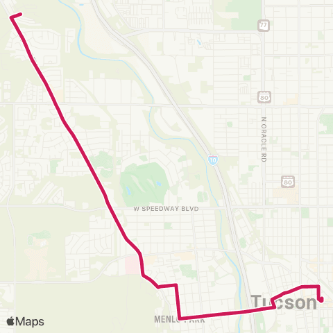Sun Tran Congress / Silverbell map