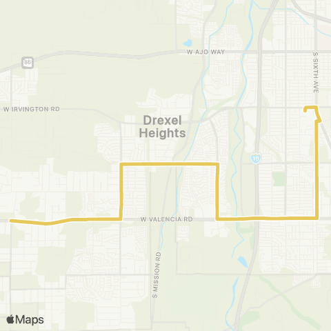 Sun Tran Midvale / Valencia map