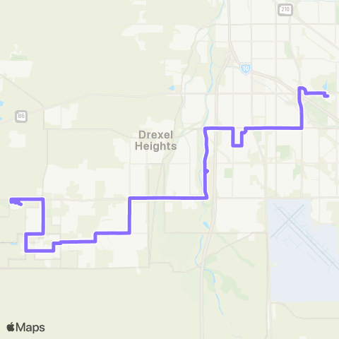 Sun Tran Pascua Yaqui / Banner UMC South map