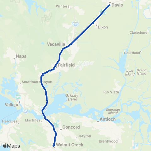 SolTrans Blue Line map