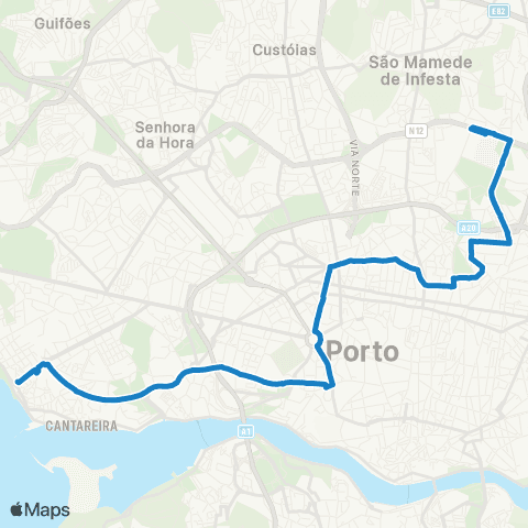 STCP Hospital De S.joão - Foz map