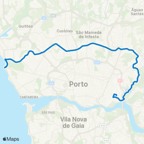 STCP Campanhã-castelo Do Queijo map