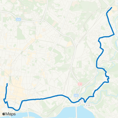 STCP Aliados-parque Nascente map