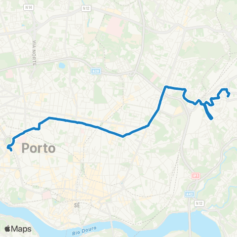 STCP Boavista - S.roque map