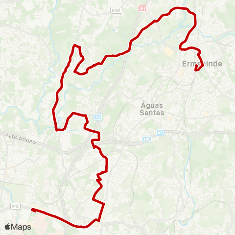 STCP H.s.joão-ermesinde(est)via Arregadas map