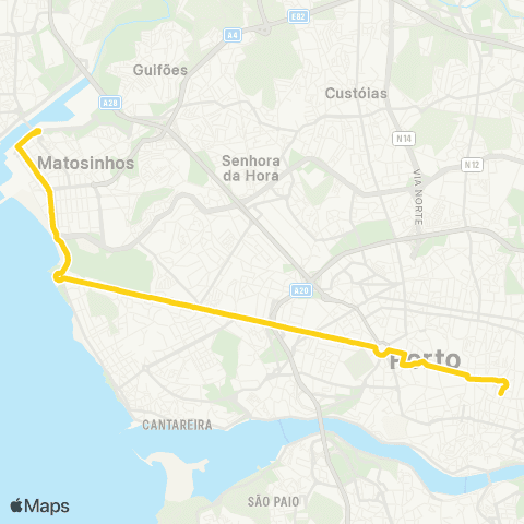 STCP Bolhão-matosinhos (mercado) map