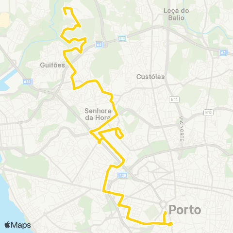 STCP Boavista (bom Sucesso) - Gatões map