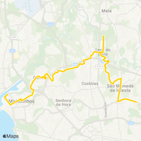 STCP Hospital S. João-matosinhos (mercado) map