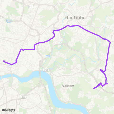 STCP Bolhão-gondomar map