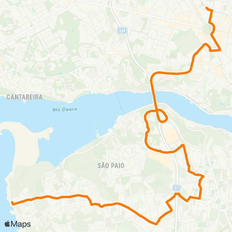 STCP Boavista - Lavadores map