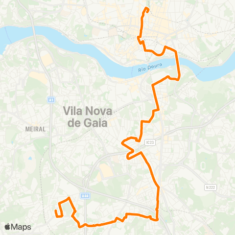STCP Trindade-madalena (c.saúde) map