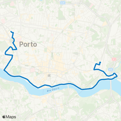 STCP Boavista (casa Música)-campanhã map