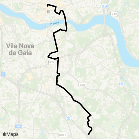 STCP Av.aliados - Vila D'este map