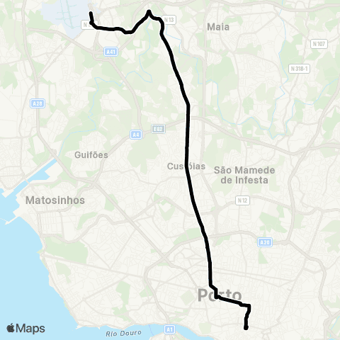 STCP Av.aliados - Aeroporto map