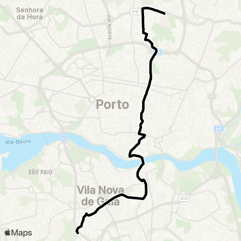 STCP Hosp. S. João - Coimbrões map
