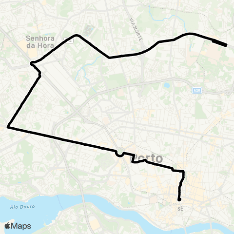 STCP Av.aliados - Hospital S. João map