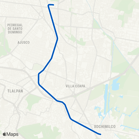 STE Tasqueña - Xochimilco map