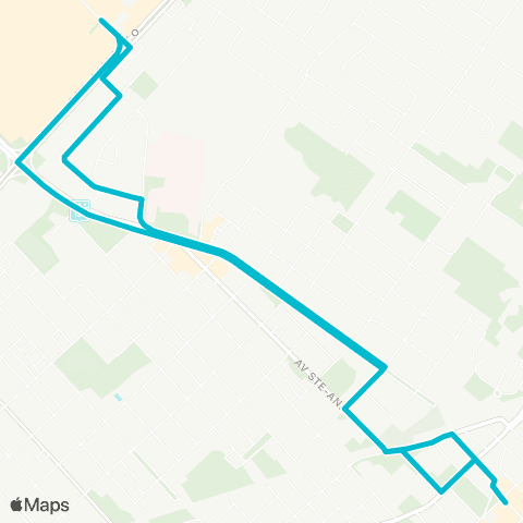 Ville de Saint-Hyacinthe Express Ctre-ville / Galeries St-Hyacinthe map