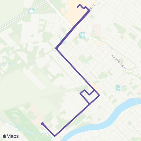 Ville de Saint-Hyacinthe Express Galeries Saint-Hyacinthe - Cégep map