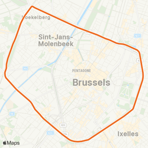 STIB Simonis - Elisabeth map