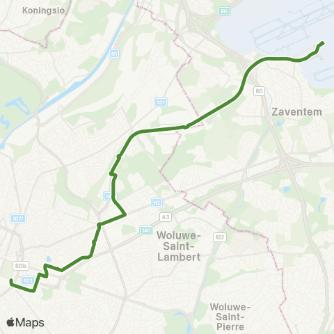 STIB Brussels Airport - Brussels City map