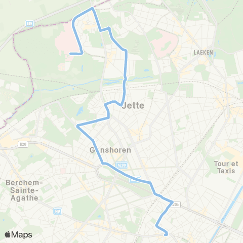 STIB Étangs Noirs - UZ-VUB map