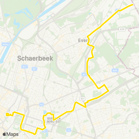 STIB Maes - Luxembourg map
