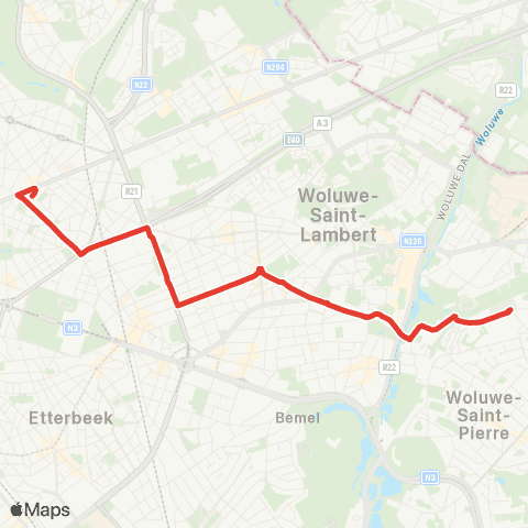 STIB Brabanconne - Konkel map