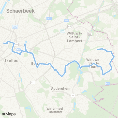 STIB Maelbeek - Konkel map
