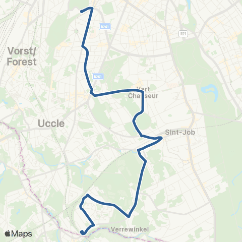 STIB Albert - Gare de Linkebeek map