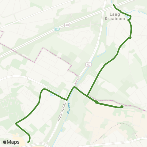 STIB Roodebeek - Viaduc E40 map