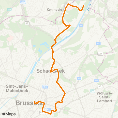STIB Maelbeek - Buda map
