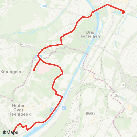 STIB Heembeek - Vilvoorde Station map