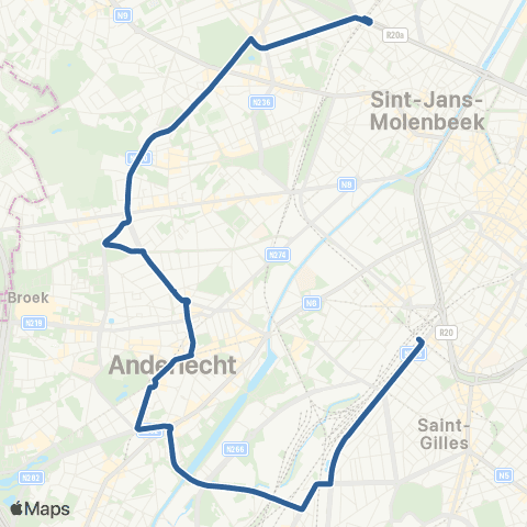 STIB Gare du Midi - Simonis map