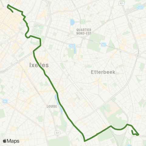 STIB De Brouckère - Delta map