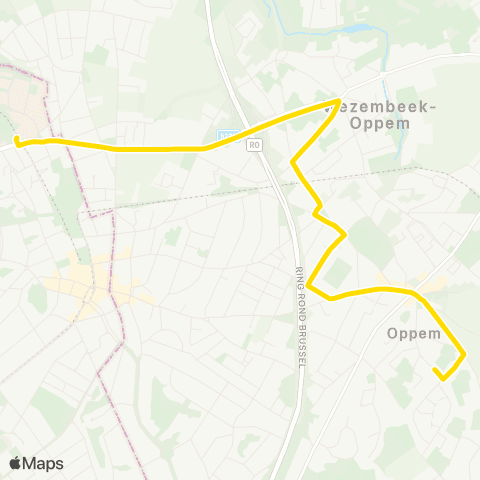 STIB Kraainem - Oppem map