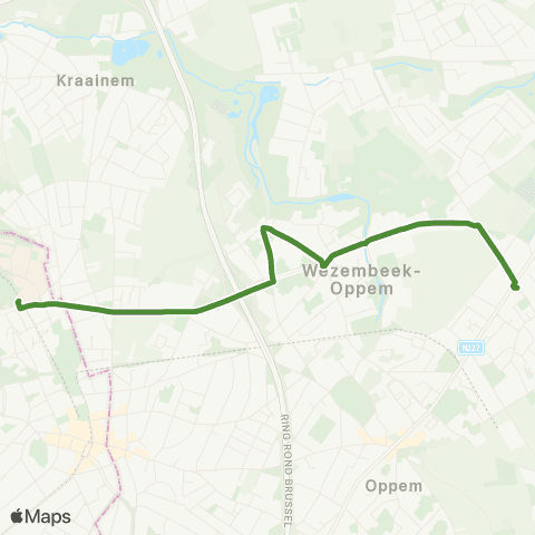 STIB Kraainem - Hippodrome map