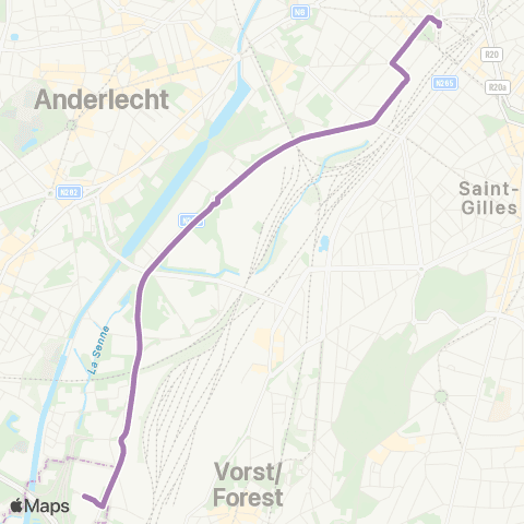 STIB Humanité - Gare du Midi map