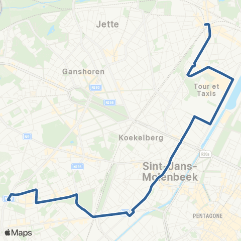 STIB Machtens - Bockstael map