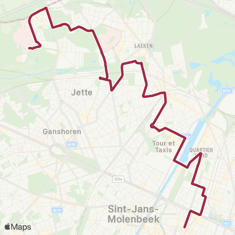 STIB De Brouckère - UZ-VUB map