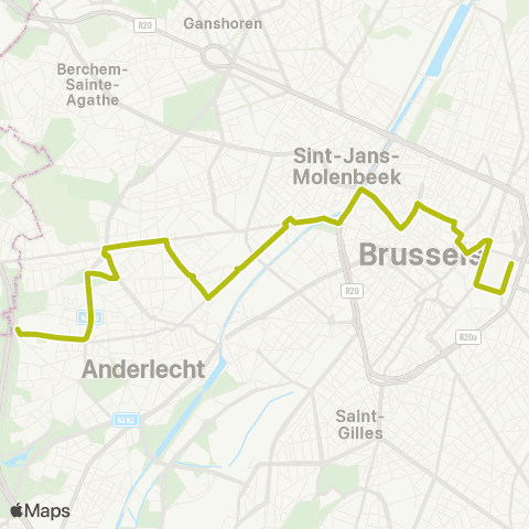 STIB Westland Shopping - Gare Centrale map
