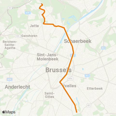 STIB Stade - Legrand map
