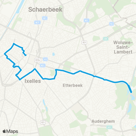 STIB Gare Centrale - Musée du Tram map