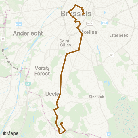 STIB Gare Centrale - Homborch map